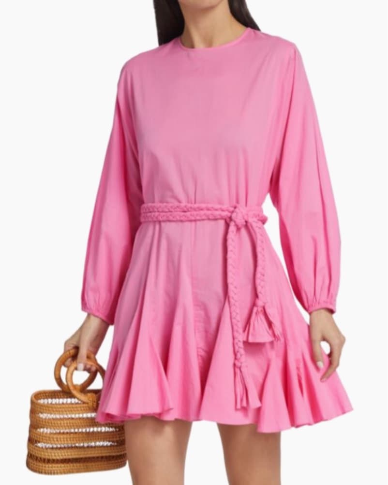Rhode Ella Braided Belt Mini Dress Pink - Image 2