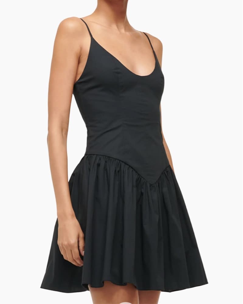 Staud Black Mini Dress  - Image 1