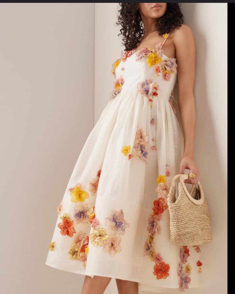 Zimmermann Floral Applique Midi Dress by Zimmermann | Pickle