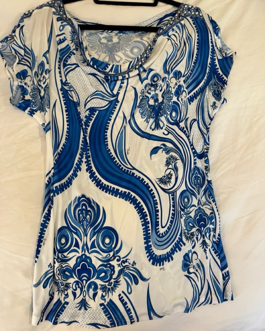 Emilio Pucci Blue Print Top   - Image 6
