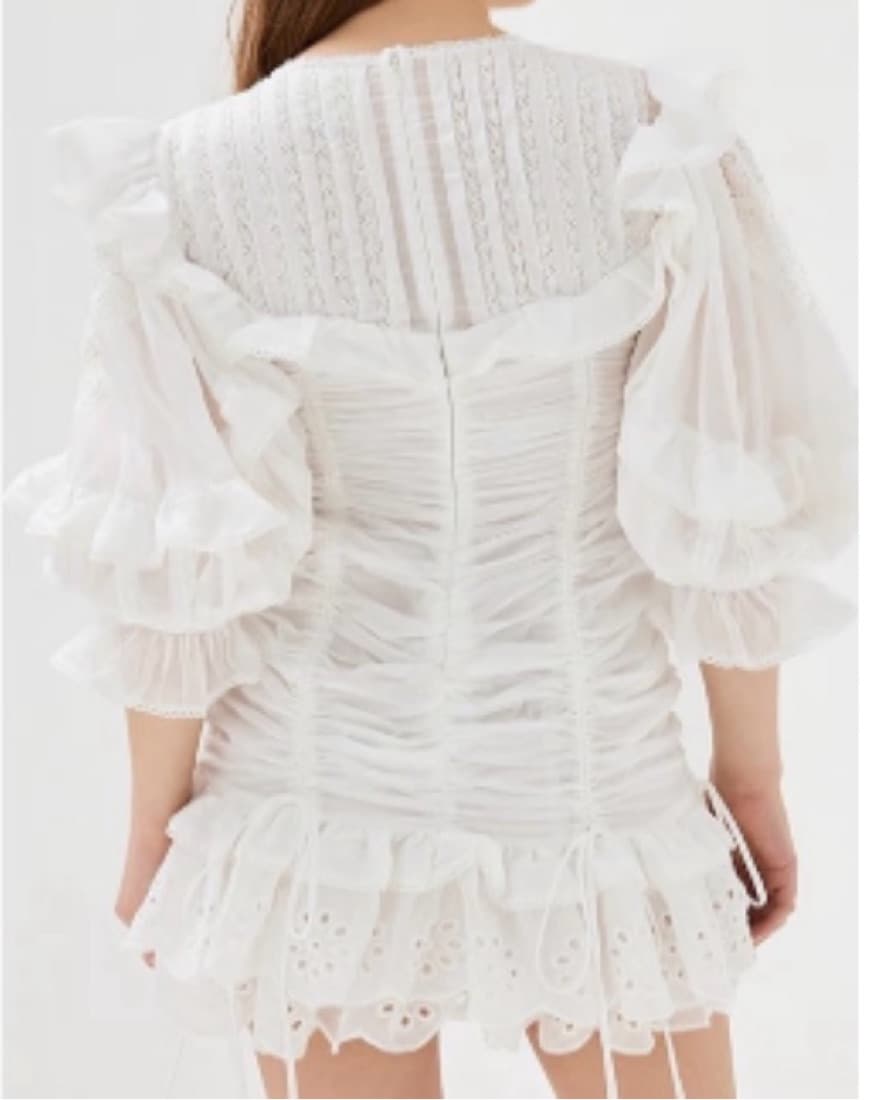Farmrio White Lace Minidress - Image 2