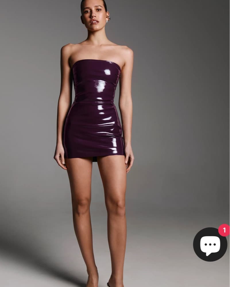Cultnaked Killa jumpsuit in Plum Patent - Image 1
