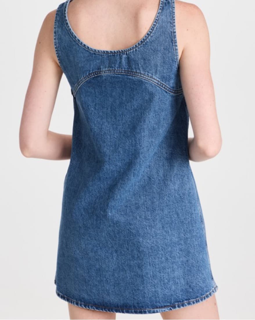 FRAME Micro Flare Denim Dress - Image 3