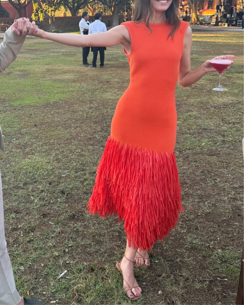 Orange aje fringe dress - Image 1
