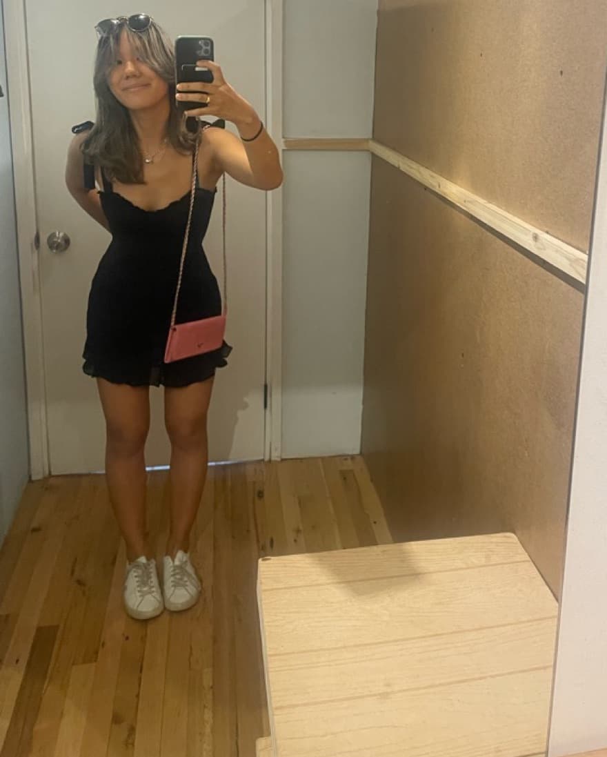 reformation christine mini black dress - Image 2