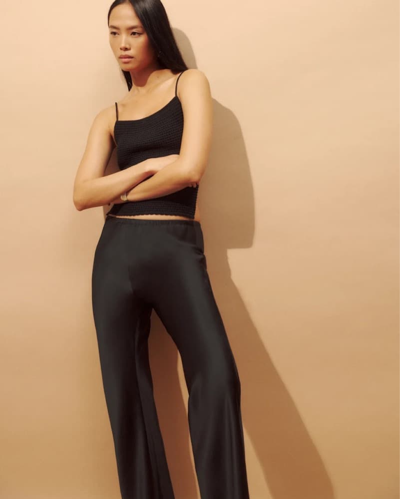 Reformation Satin Mid Rise Pant Petite - Image 2