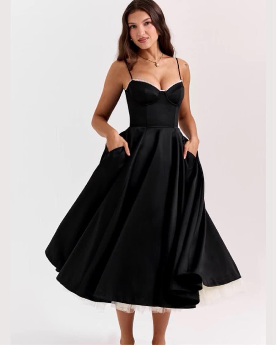 House Of CB Black Midi Dress - Image 3