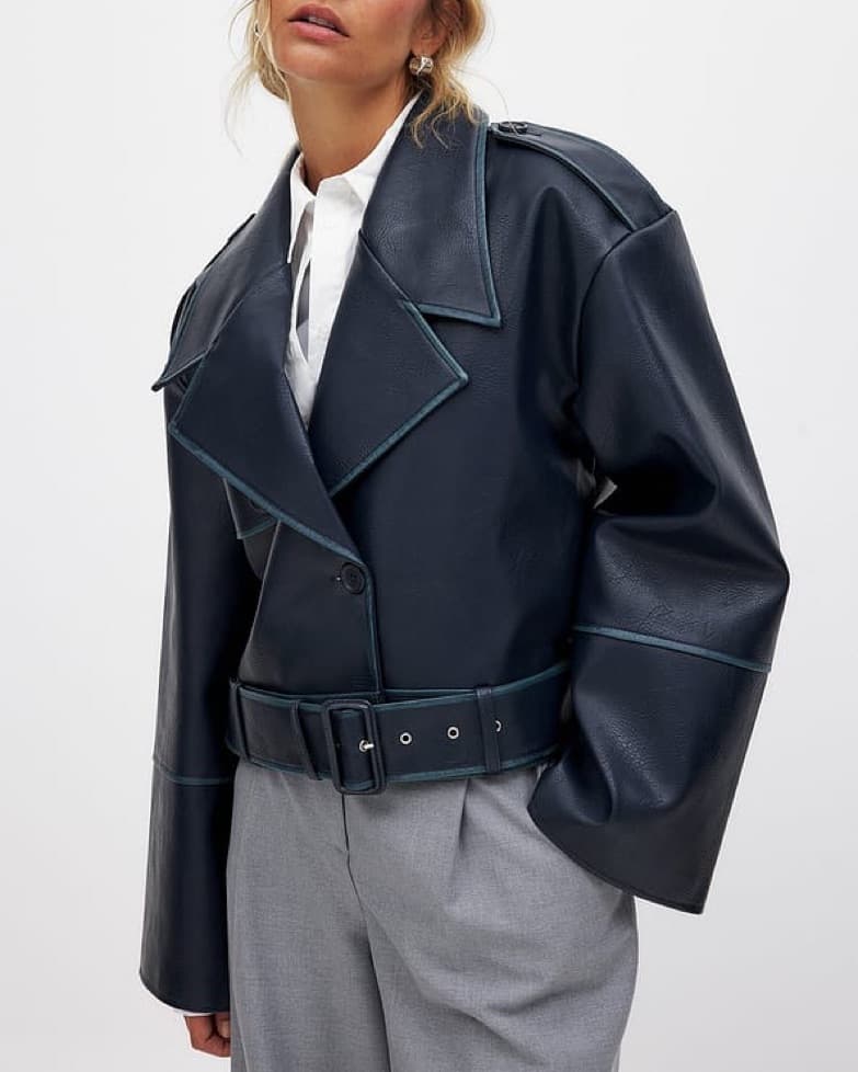 Cropped Biker Jacket  - Image 5