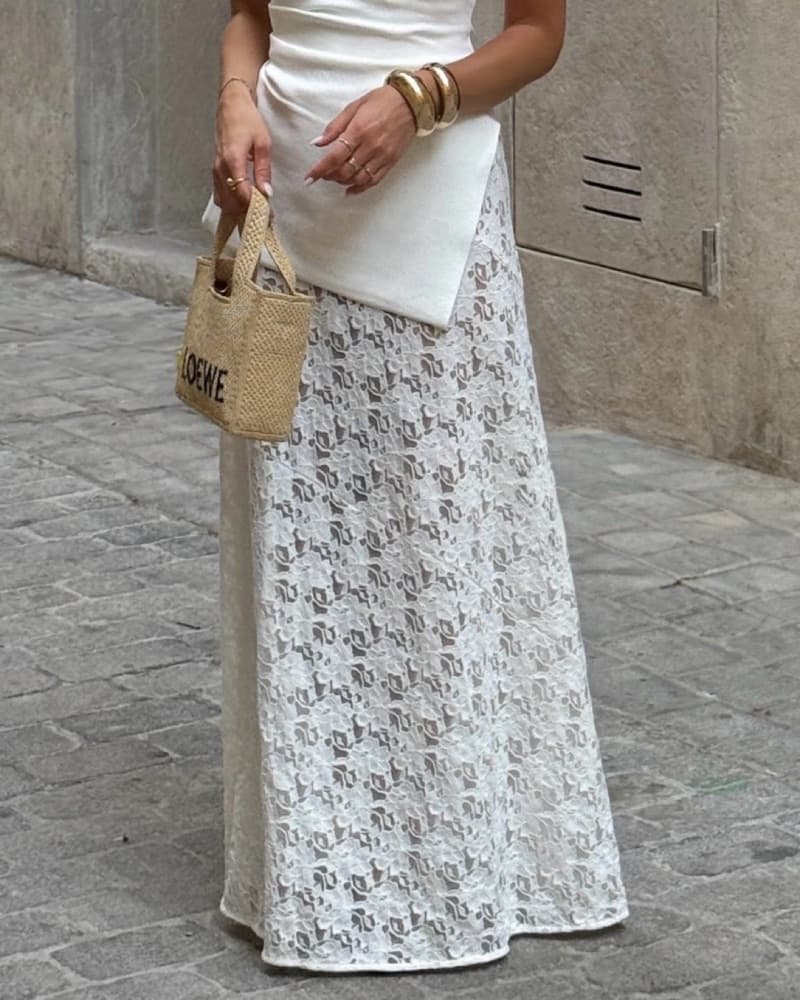 DISSH White Lace Skirt - Image 1