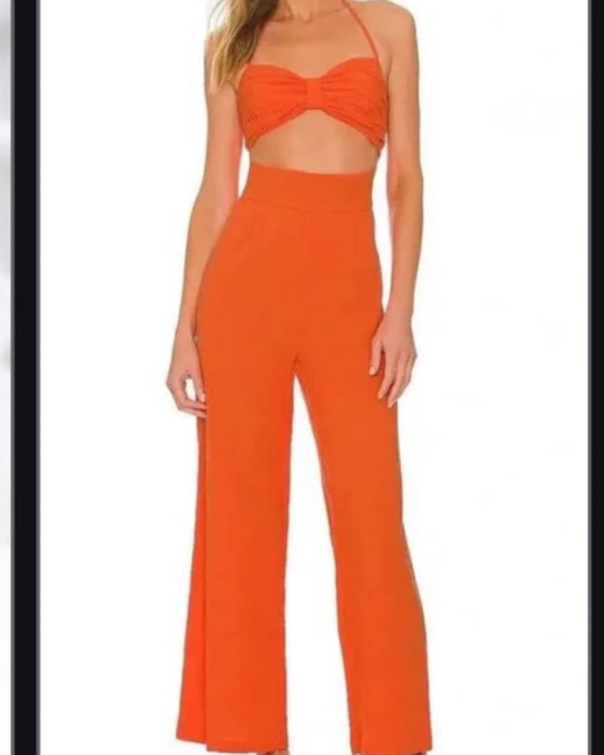 Superdown Orange Jumpsuit - Image 1