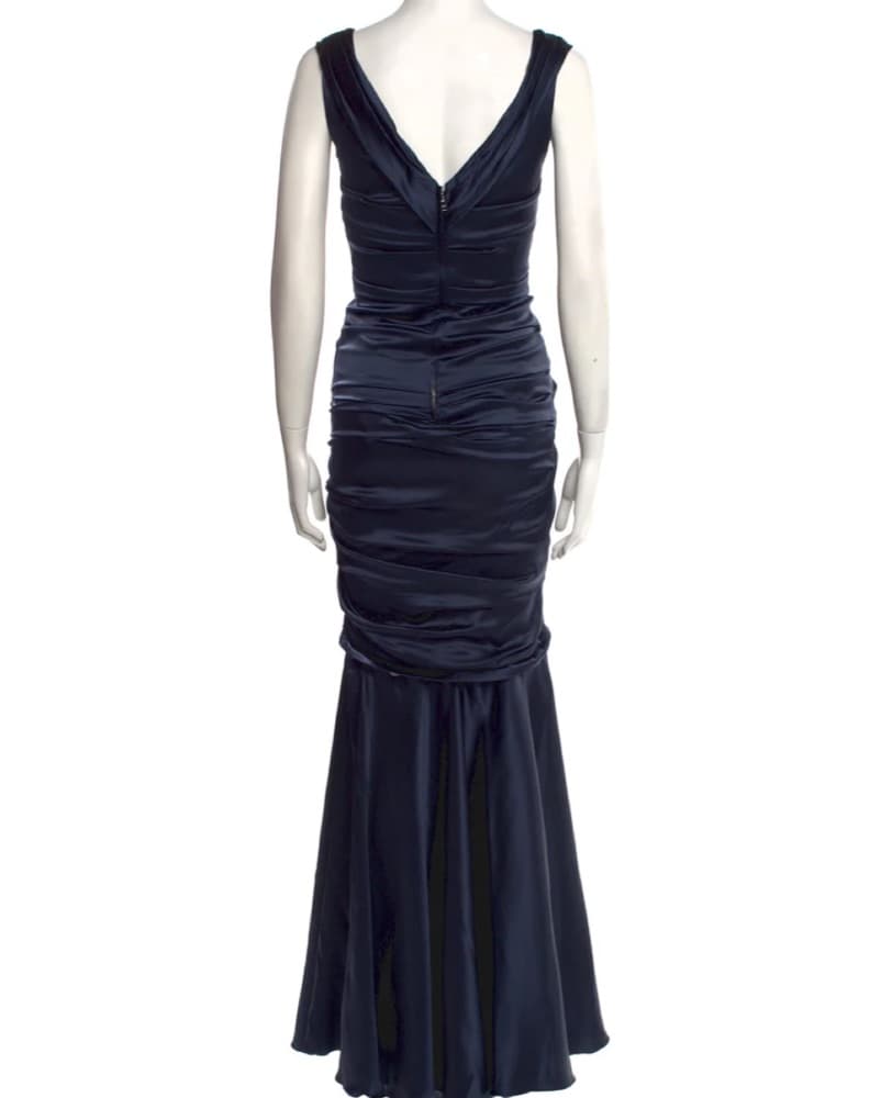 Dolce & Gabbana Silk Blue Gown - Image 1