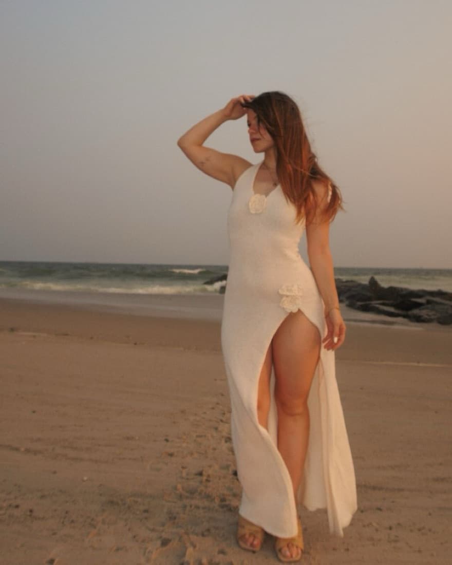 meshki cherie maxi knit halter dress - Image 3