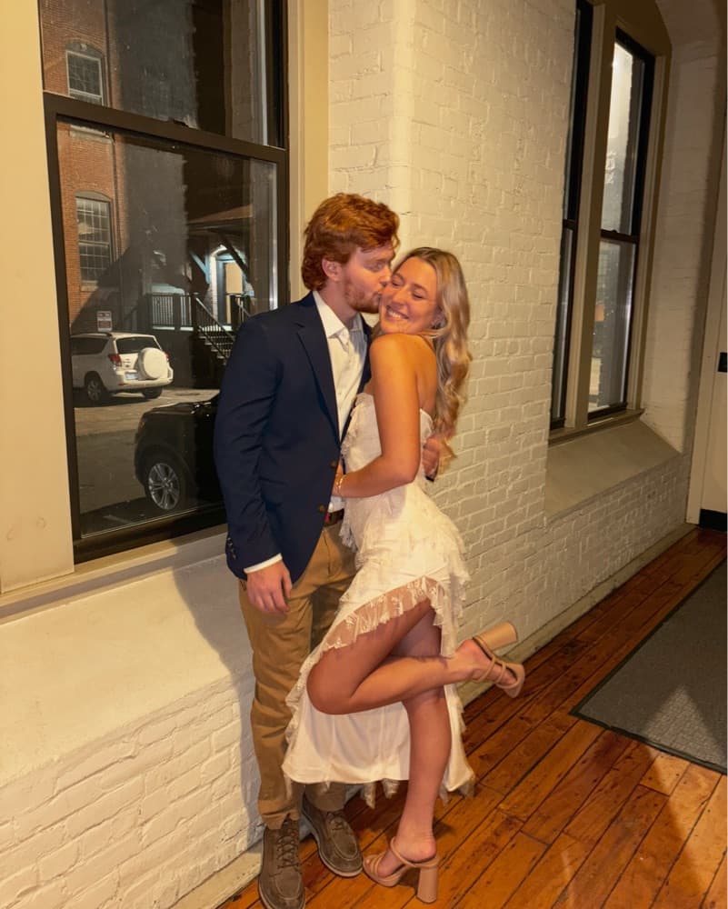 lace ruffle cream midi - Image 1