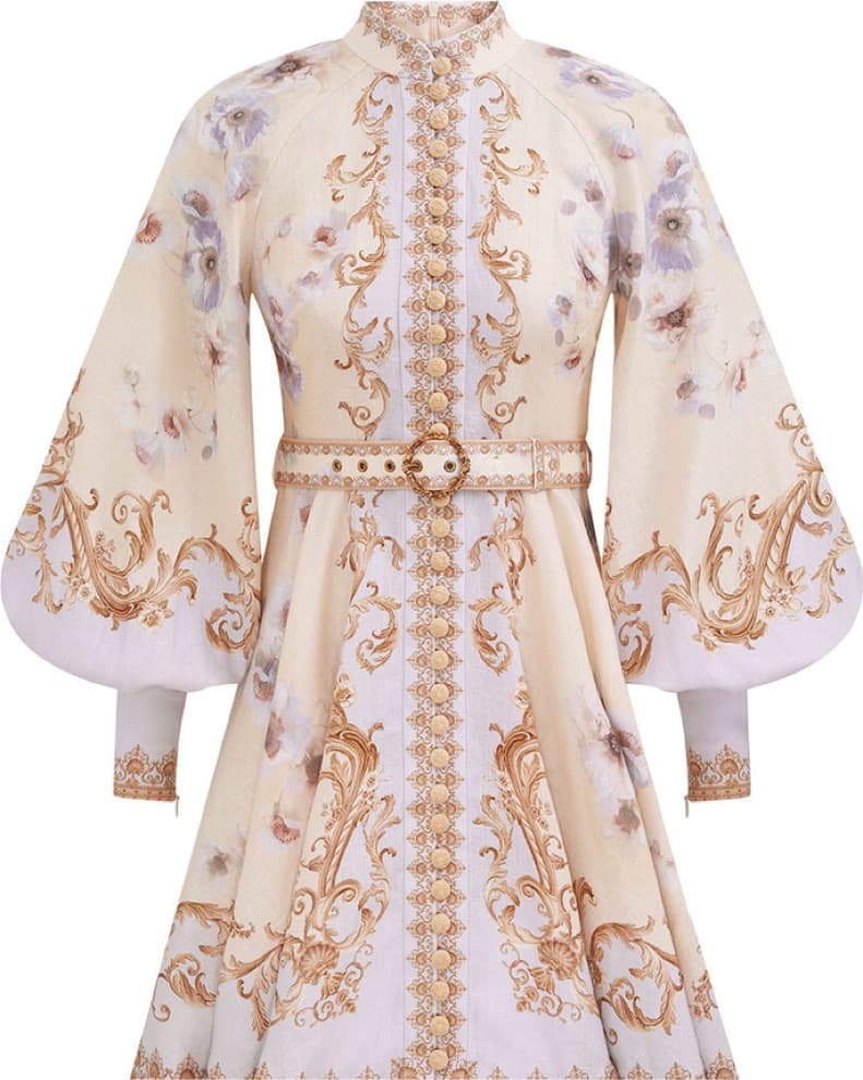 Zimmerman Hypnotic button up mini dress - Image 1