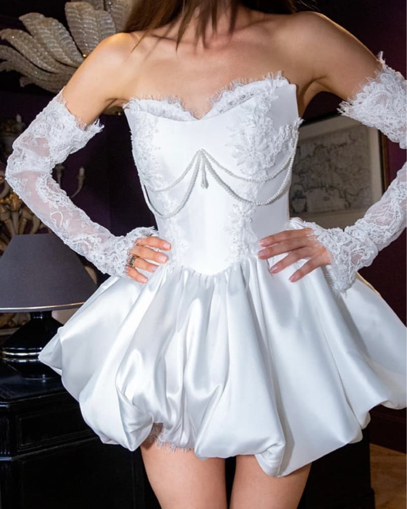 Aston bridal Dabi Mini Dress - Image 1