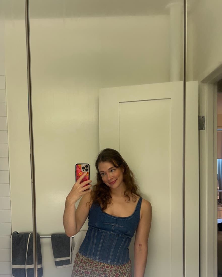 Anthropologie Denim corset - Image 1