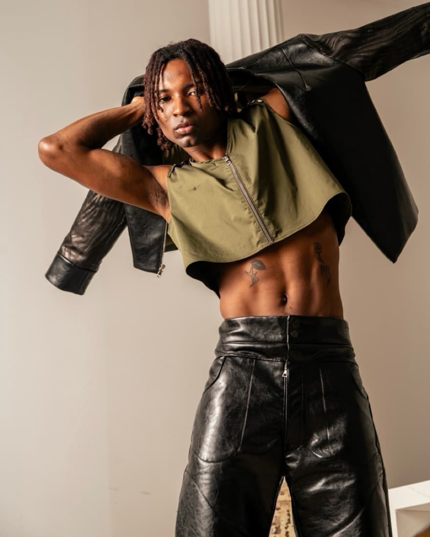 Leather & Faux Leather Jacket  - Image 1