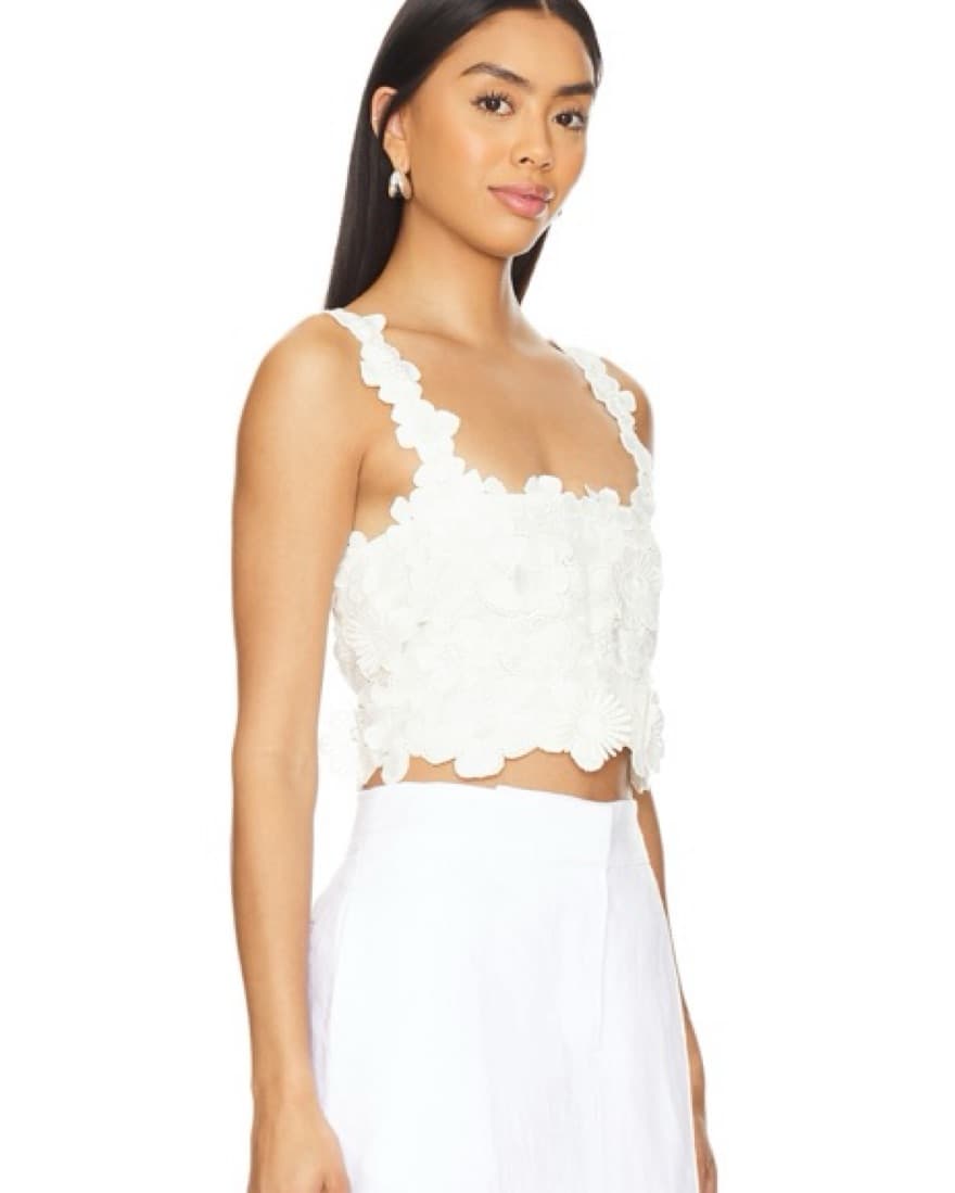 Elegant Floral Lace Crop Top - Image 2