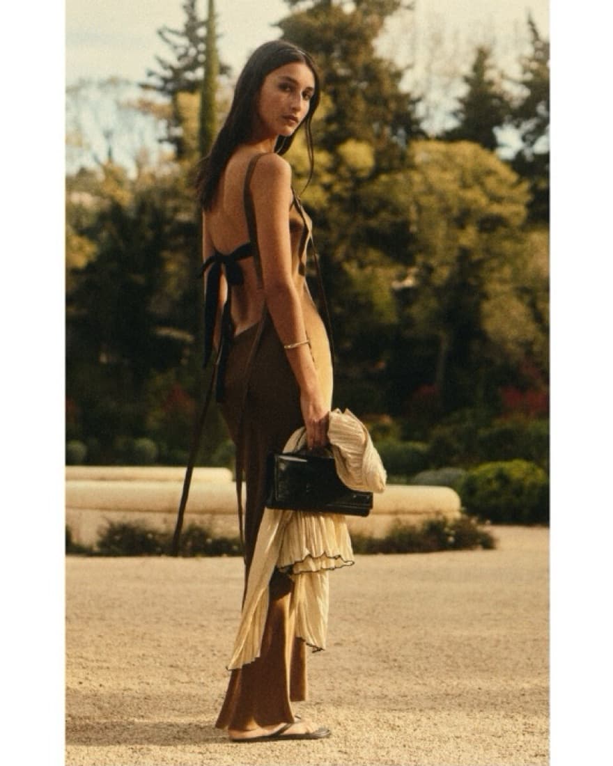 Catania Tie-Back Silk Maxi Dress - Image 4