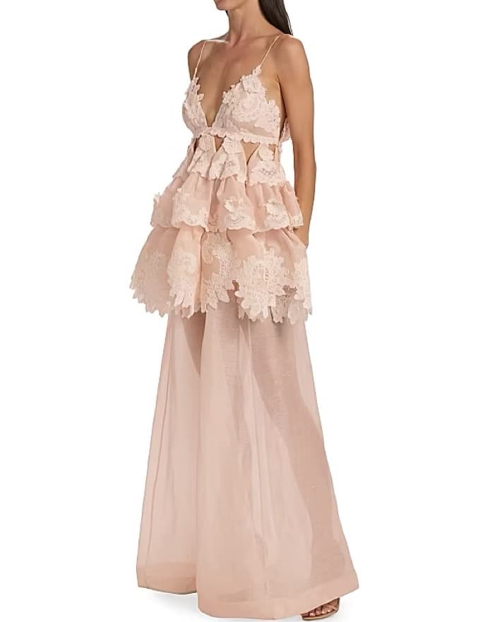 Zimmerman Crush Tiered A-Line Gown - Image 3
