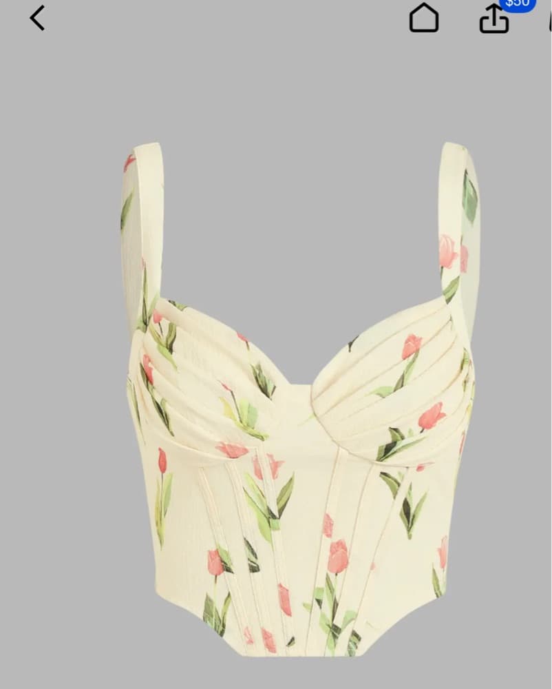 Floral Print Corset Top - Image 1