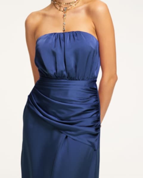 Ramy Brook Strapless Blue Midi Dress - Image 2