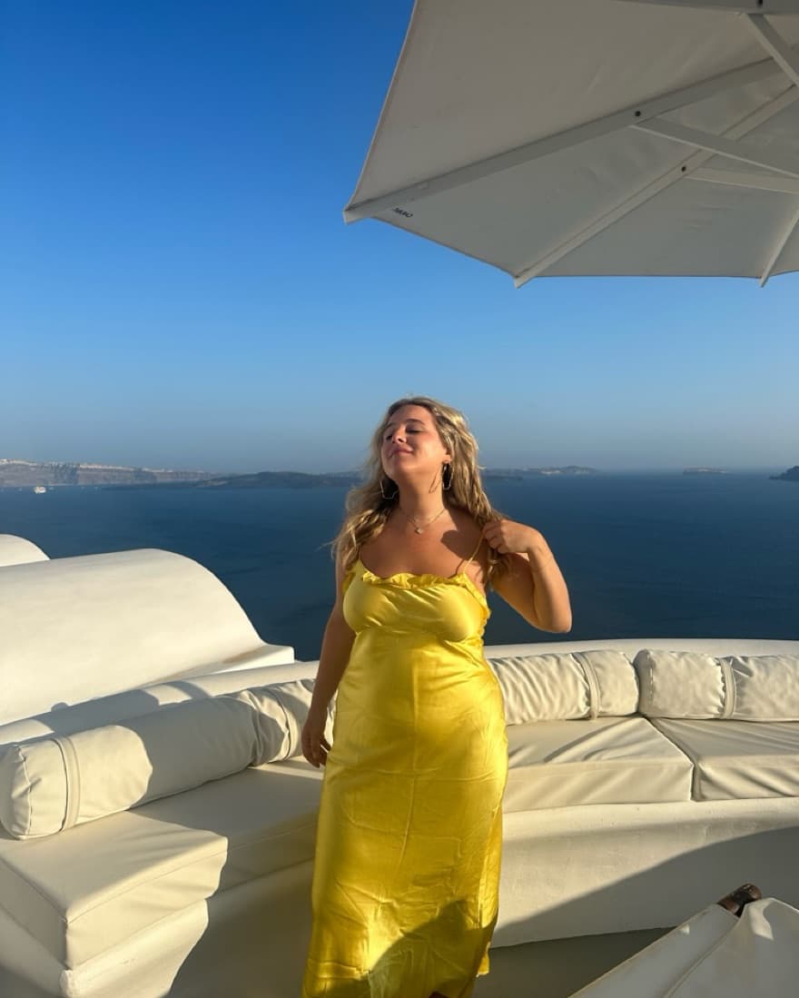 Reformation Yellow Silk Dress - Image 1