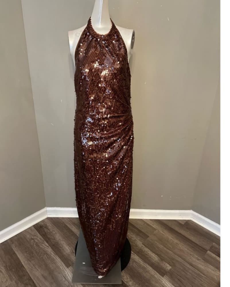 Ronny Kobo Sequin Halter Maxi Dress  - Image 3