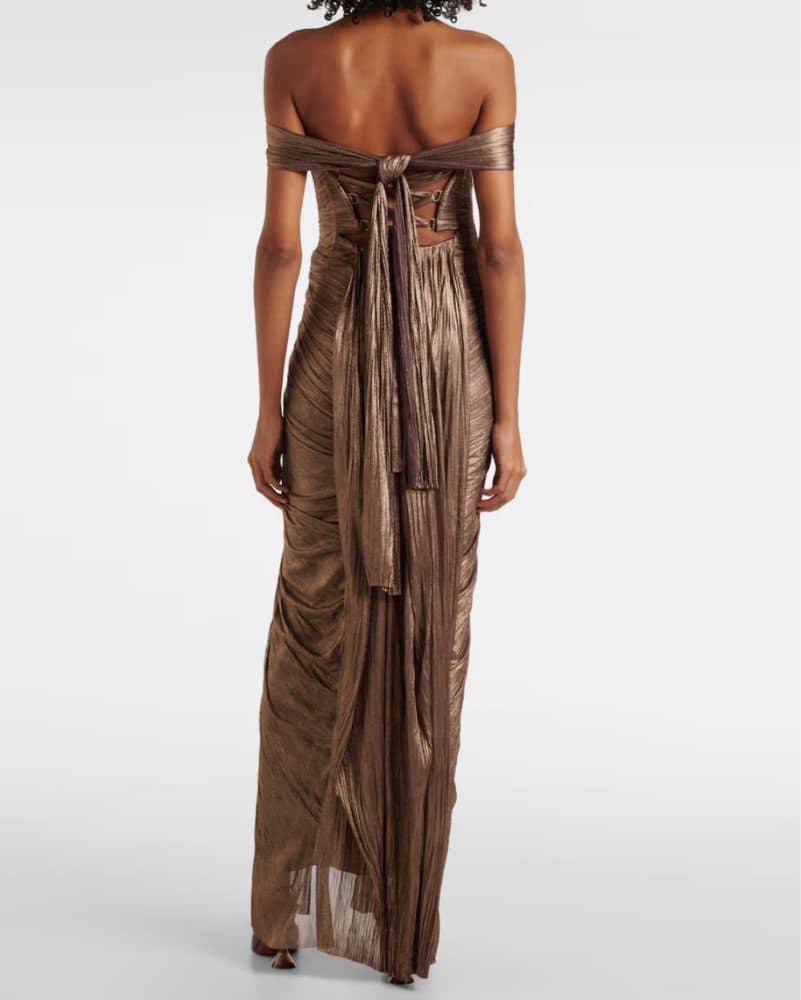 MARIA LUCIA HOHAN Tia draped off-shoulde - Image 3