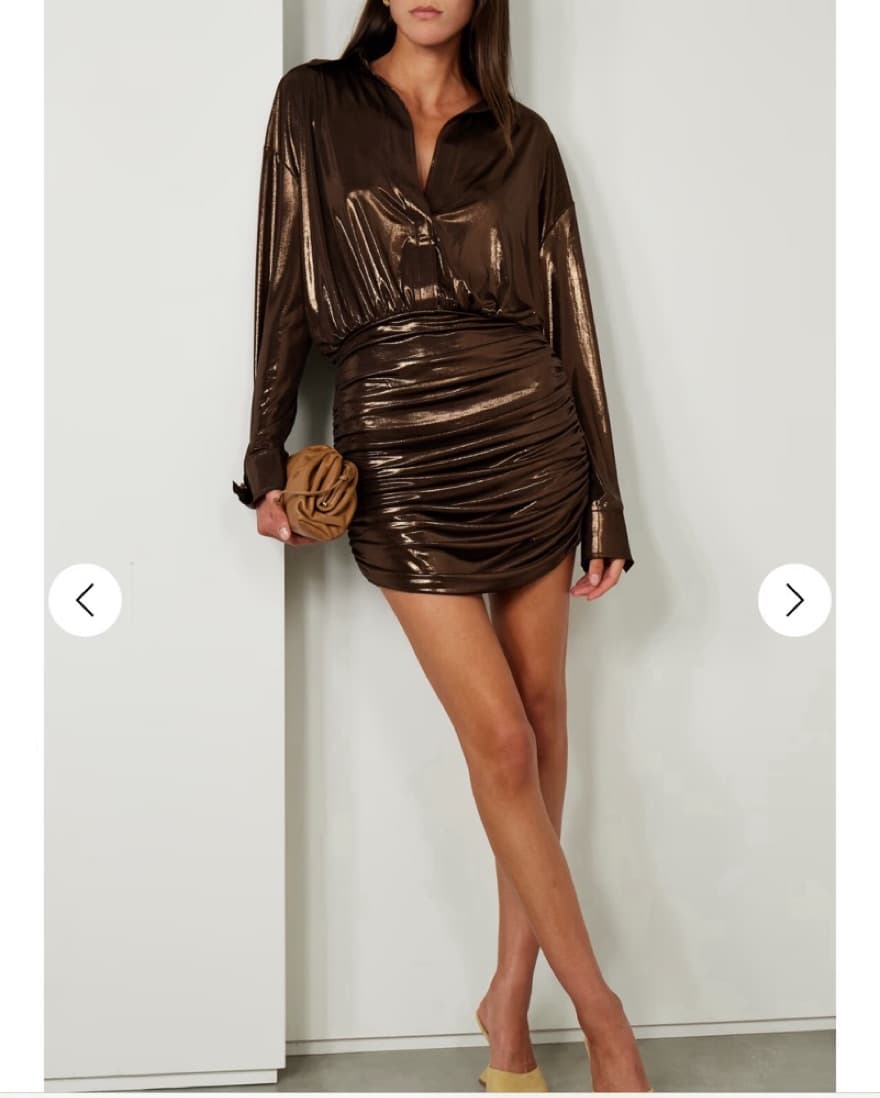 Norma kamali Ruched Metallic Stretch - Image 1