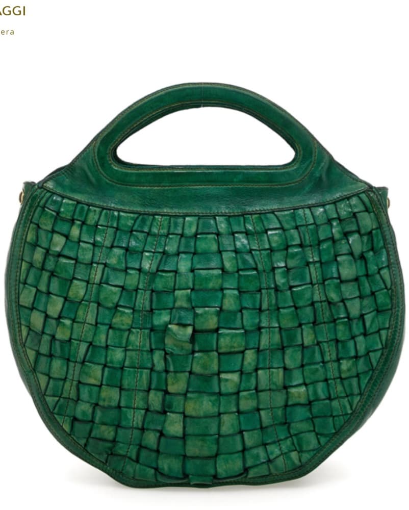 Campomaggi Italy Green Leather Handbag - Image 2