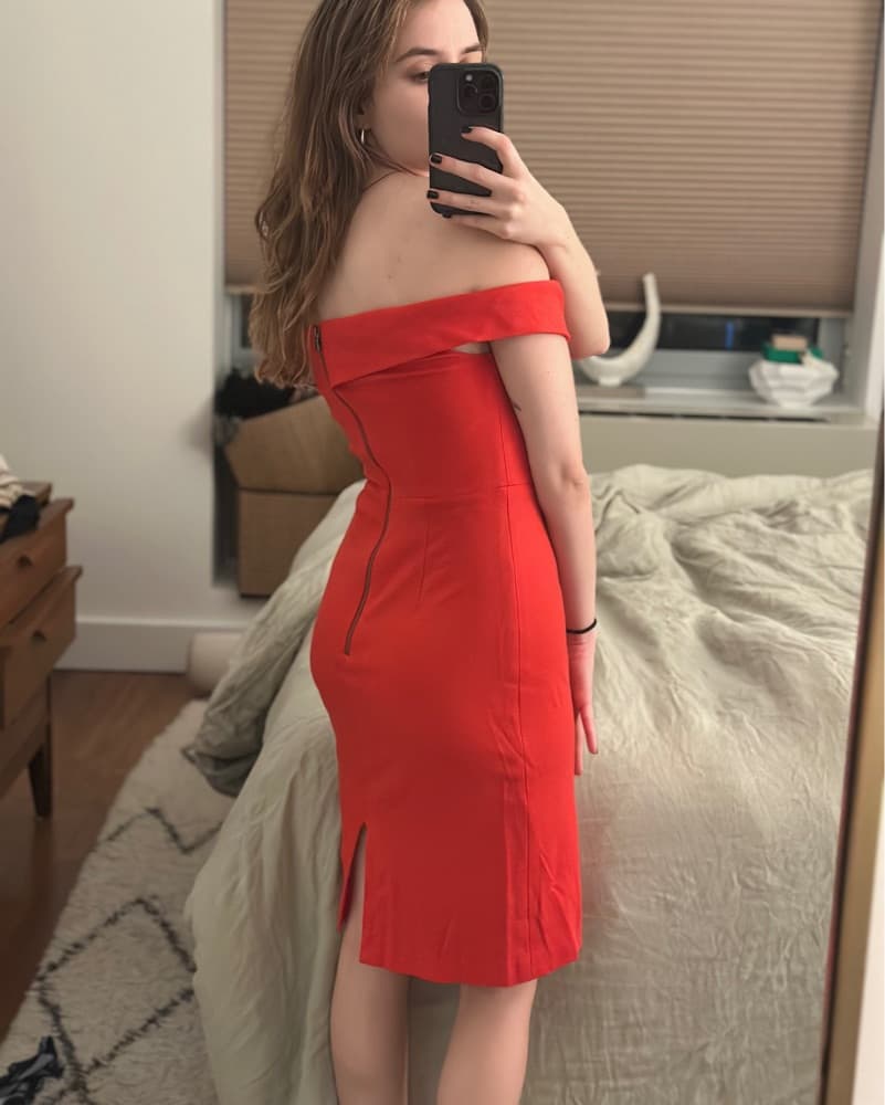 Alice & Olivia Red Cocktail Dress - Image 3