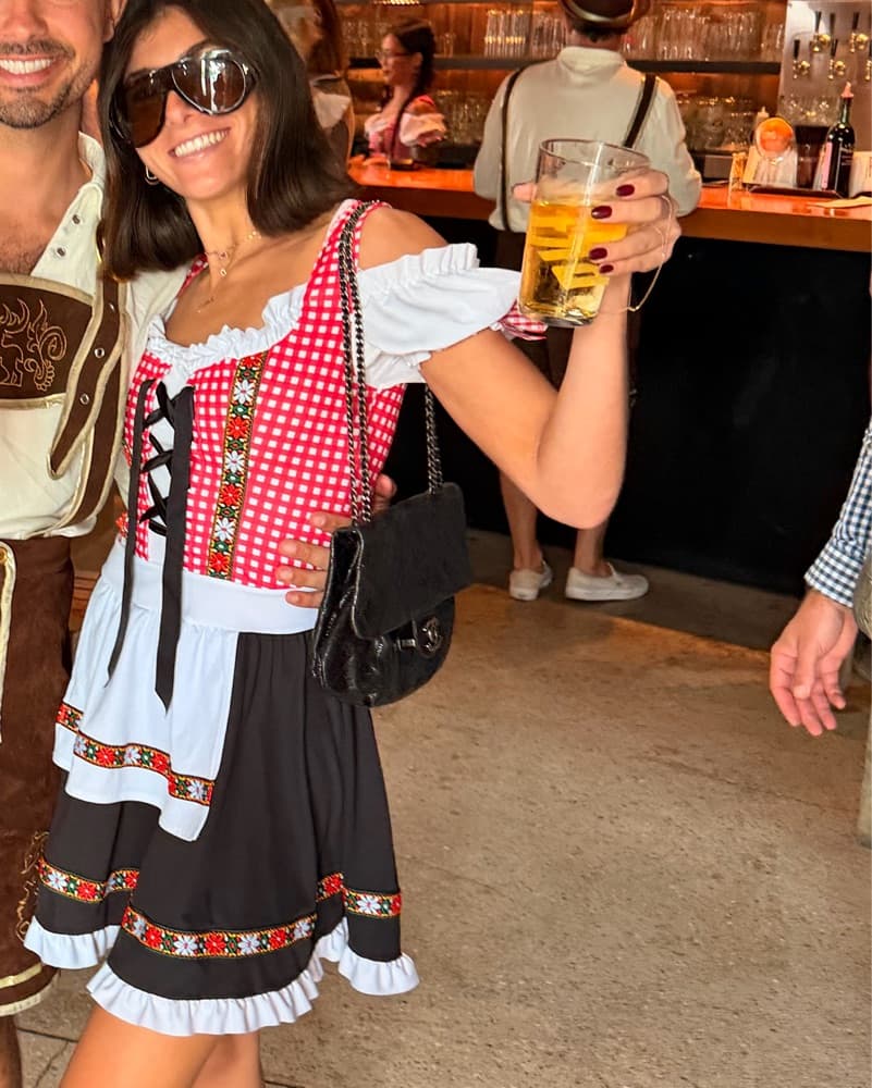 Charming Dirndl-Style Dress with Vibrant Floral Accents - Image 2