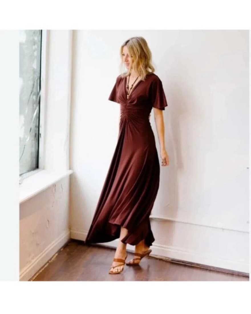 A.L.C. XS Chocolate Brown Nina Maxi - Image 1