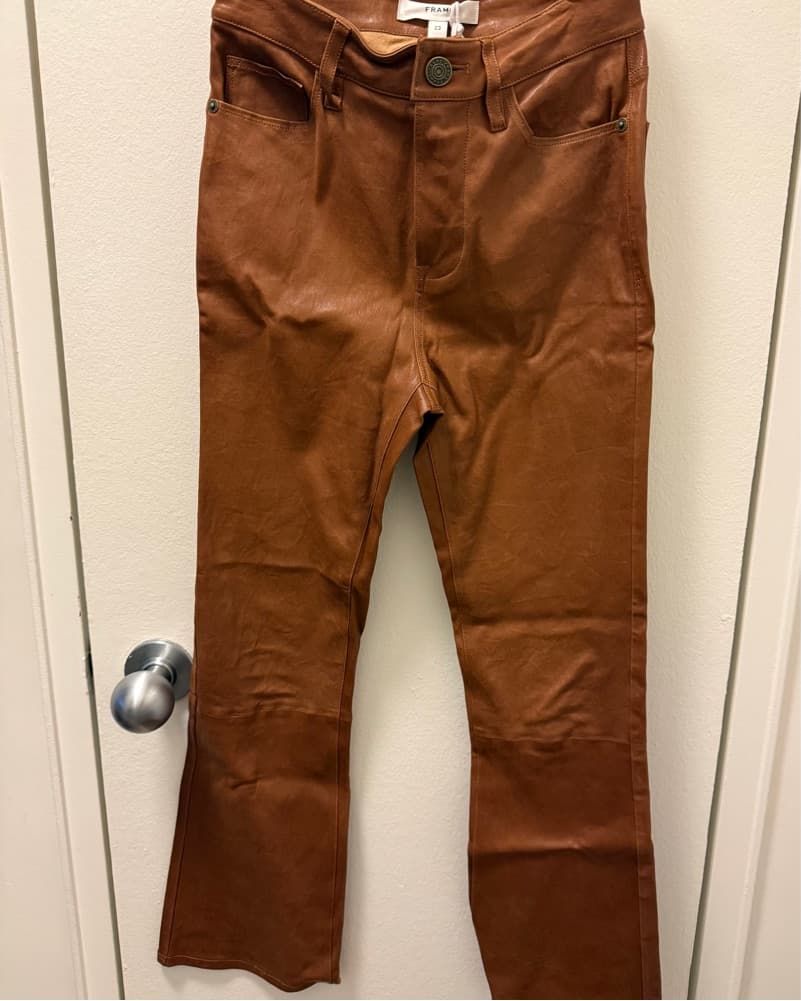 FRAME Le Crop Mini Boot Leather Pant - Image 3