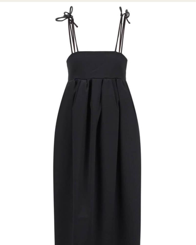 Ganni Duchesse Maxi Dress in Black - Image 2