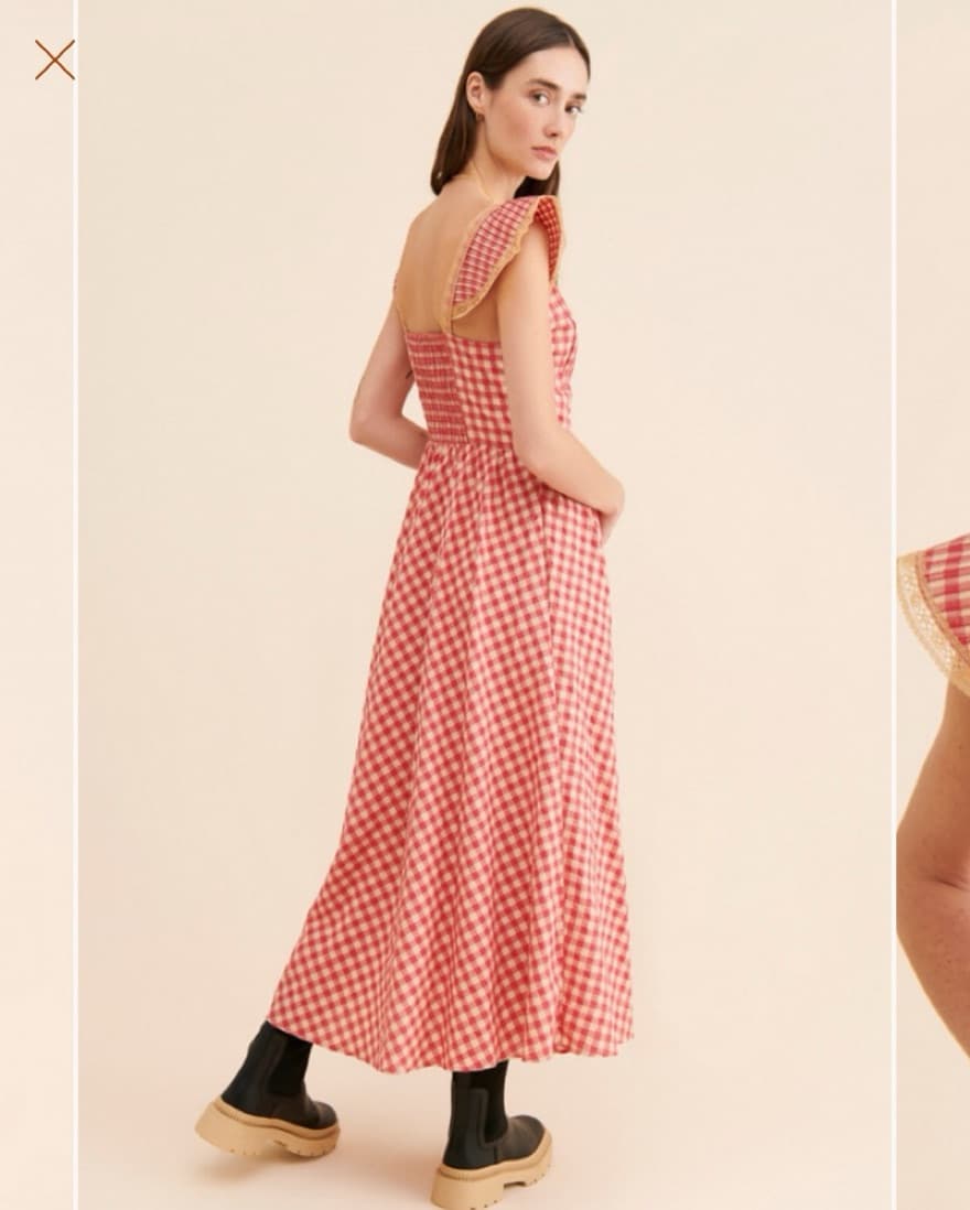 Find Me now Red Gingham Midi Dress - Image 2