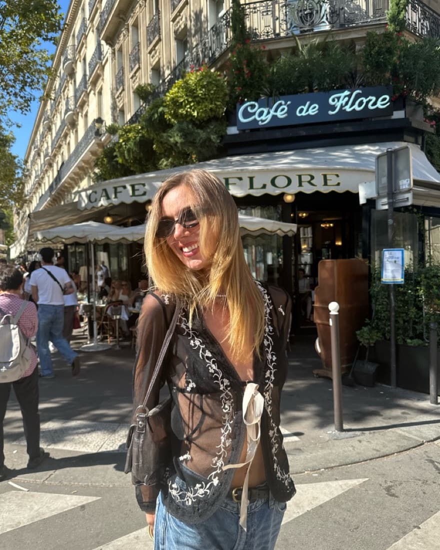 Sheer Floral Top - Image 2