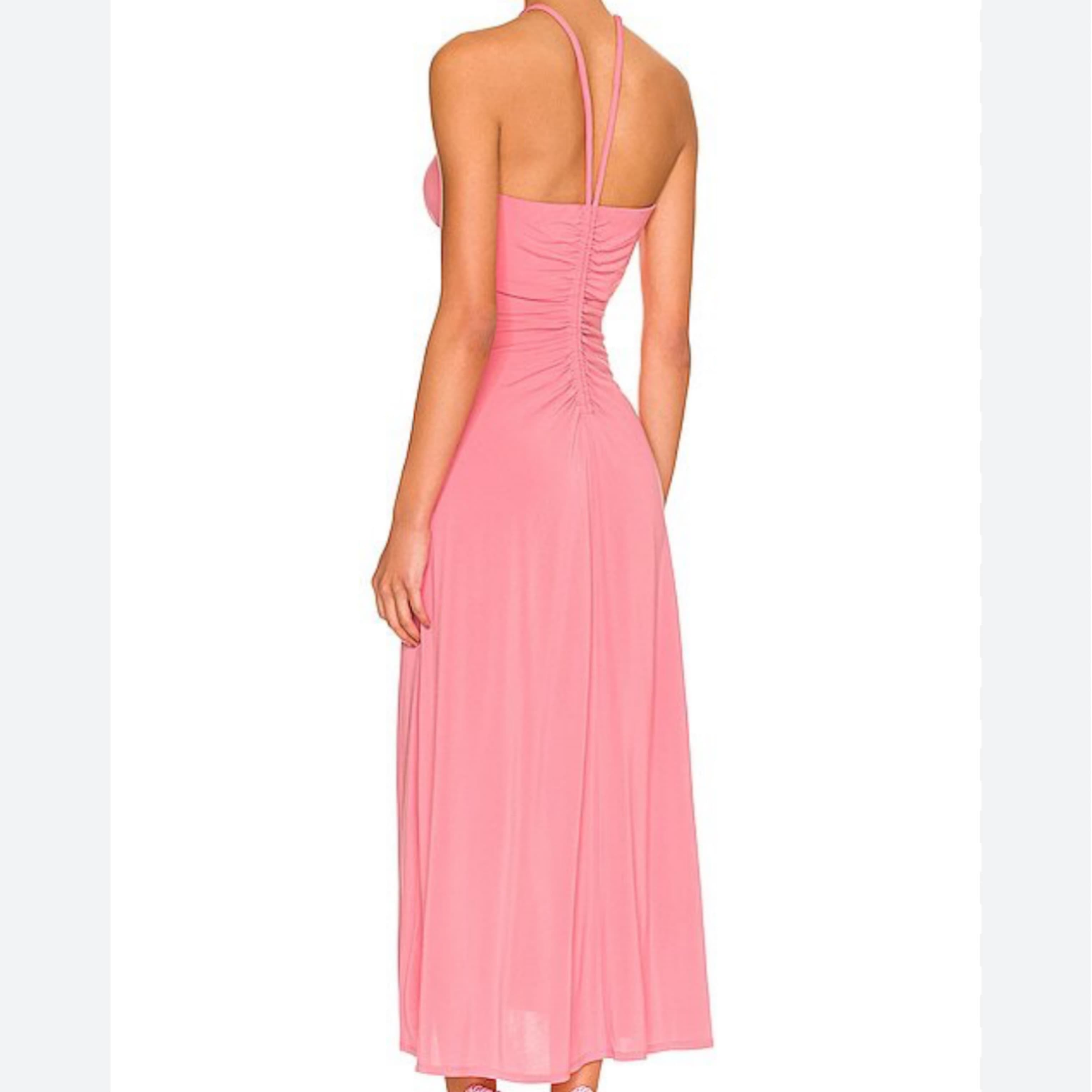 A.L.C. Pink Maxi Halter Dress  - Image 2