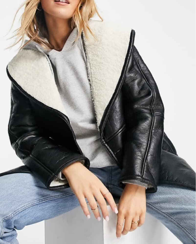 ASOS Sherpa Belted Coat - Image 2