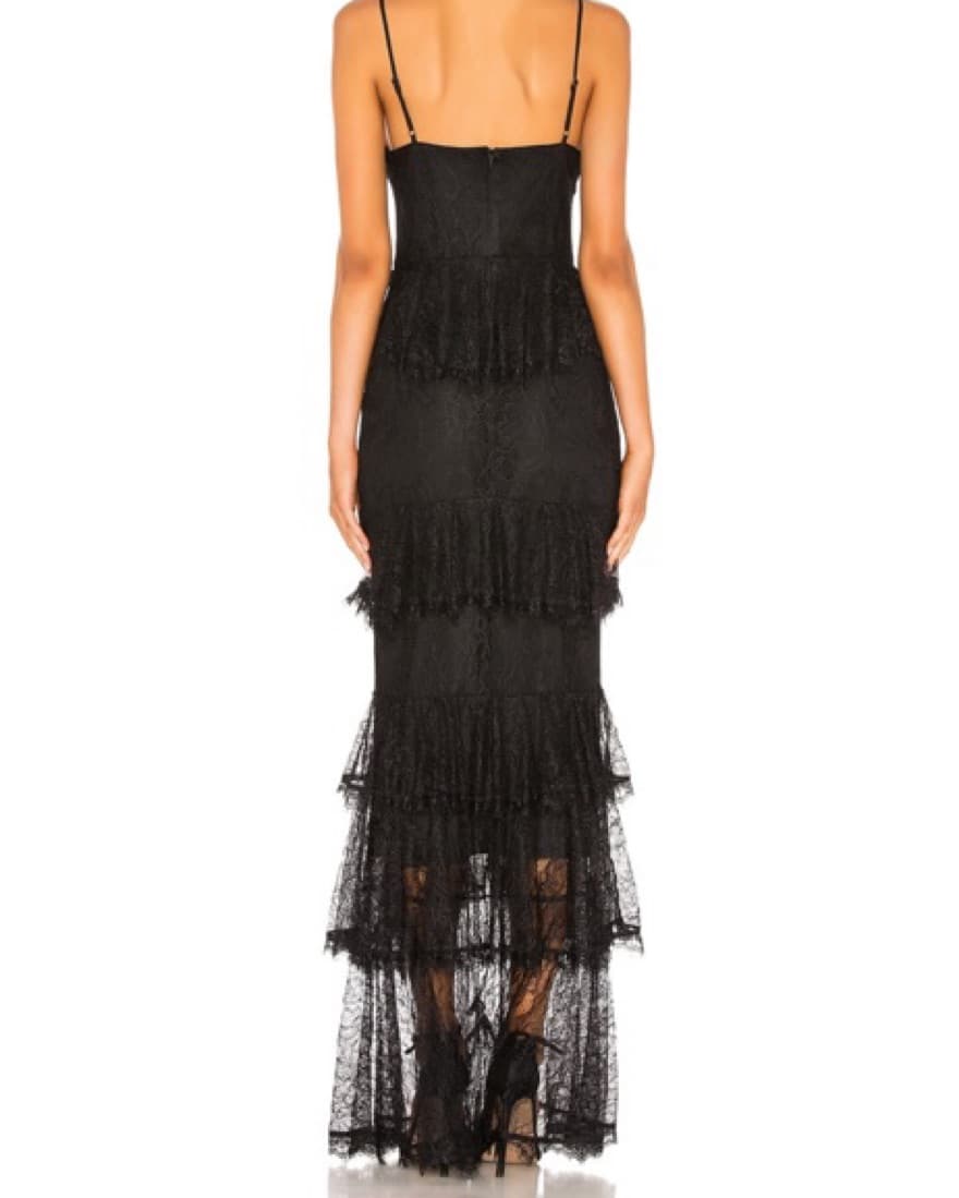 Majorelle Black Lace Gown - Image 2
