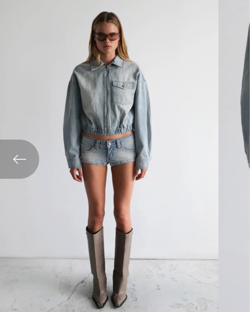 LOW RISE JEAN SHORTS - Image 1