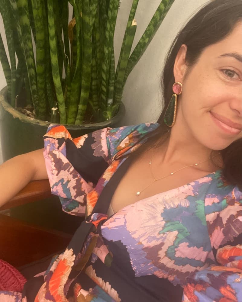 Colorful Puff Sleeve Romper - Image 1