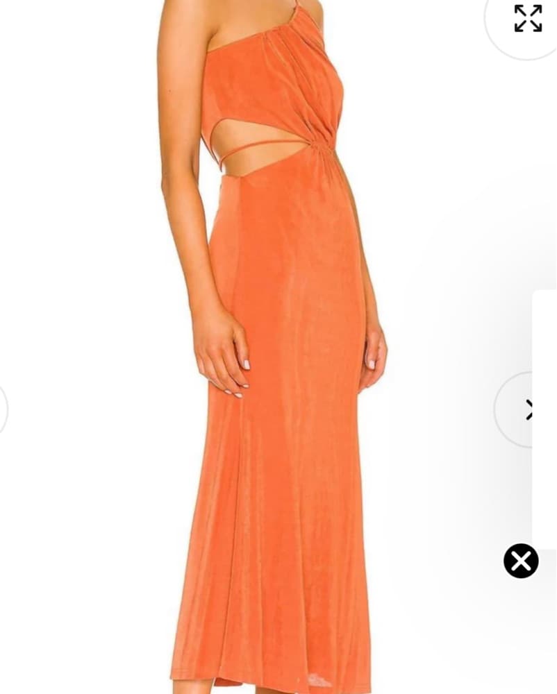 Misha Orange Long Dress - Image 2