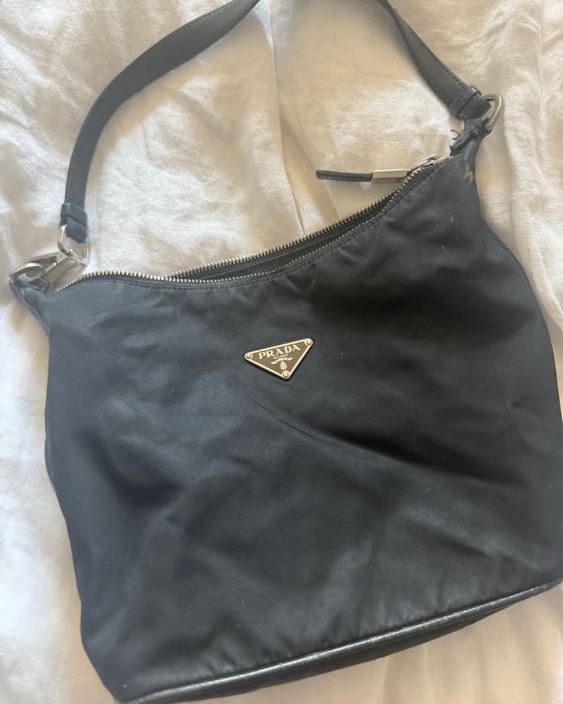 Black Prada Nylon Shoulder Bag - Image 3
