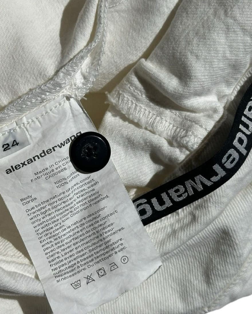 Alexander Wang Distressed Denim Shorts - Image 3