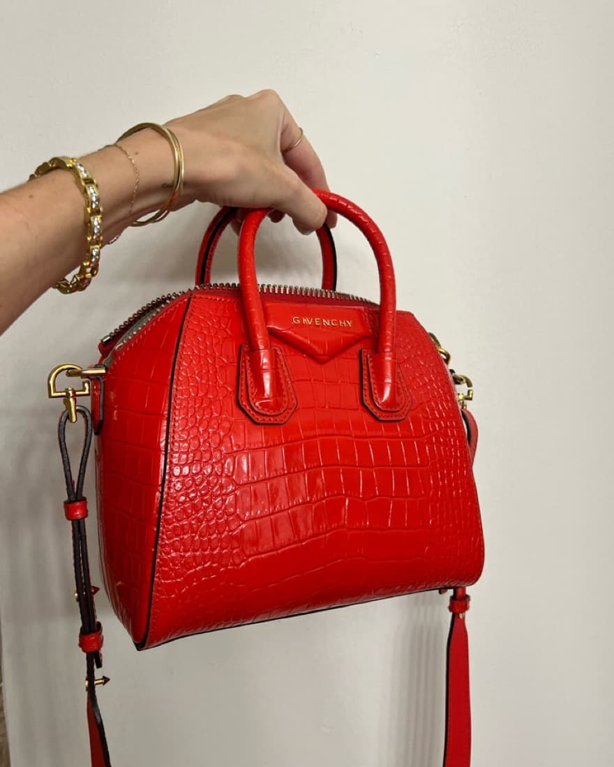 Red Givenchy Snakeskin Purse / Bag - Image 2