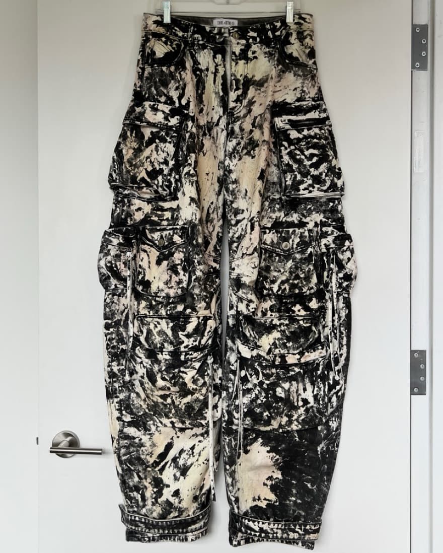 The Attico Fern Black Abstract Camo Pant - Image 2