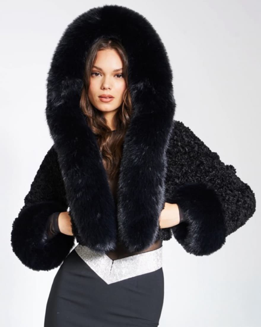 Miss Circle Kali Faux Fur Hooded Jacket - Image 1