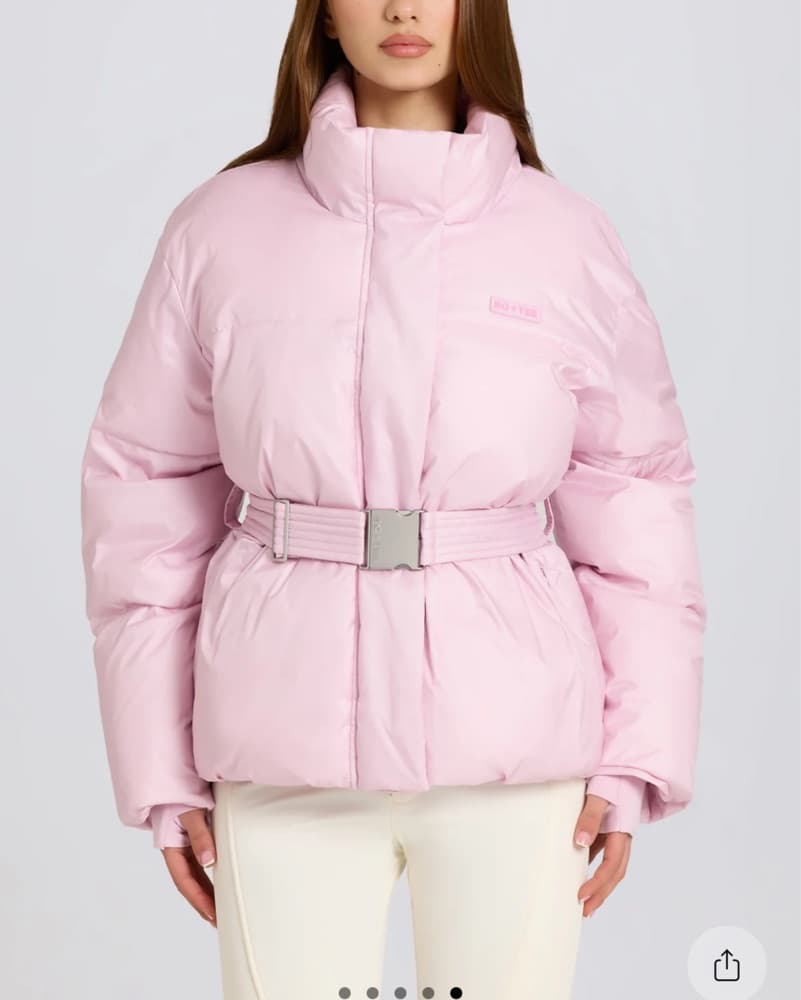 Bo And Tee Pink Belted Ski Jacket  - Image 1